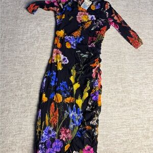 Vibrant Floral Long Sleeve Dress